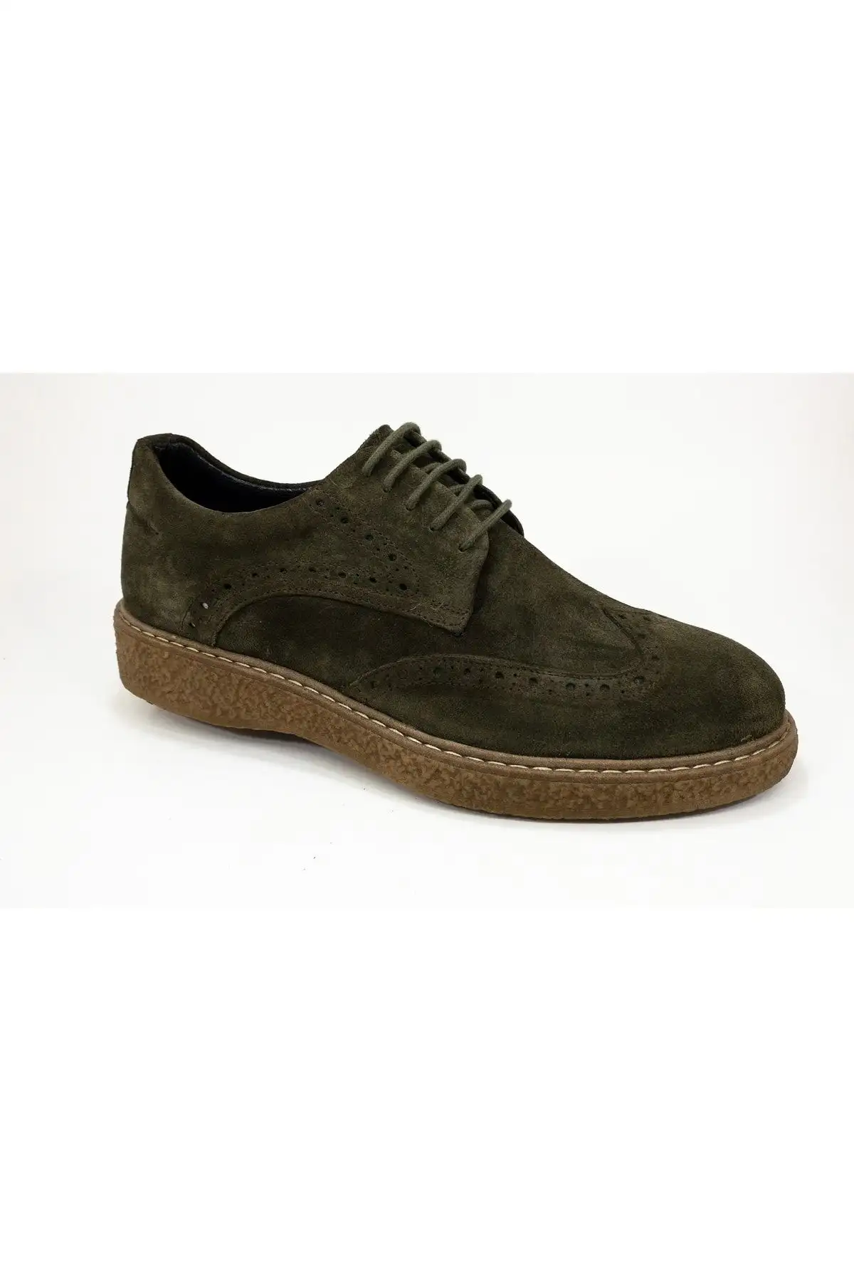 کفش راحتی مردانه چرم اصل سبز تیره - 1864 کفش راحتی مردانه چرم اصل سبز تیره - 1864