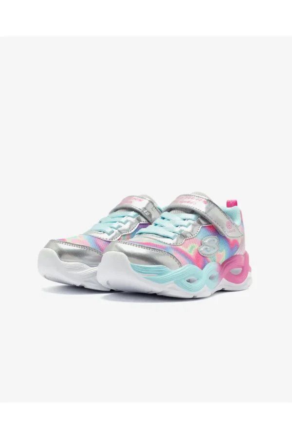 Twisty Glow - Sorbet Swirl Big Girl Grey Lighted Sports Shoes 303716l Smlt - 1392