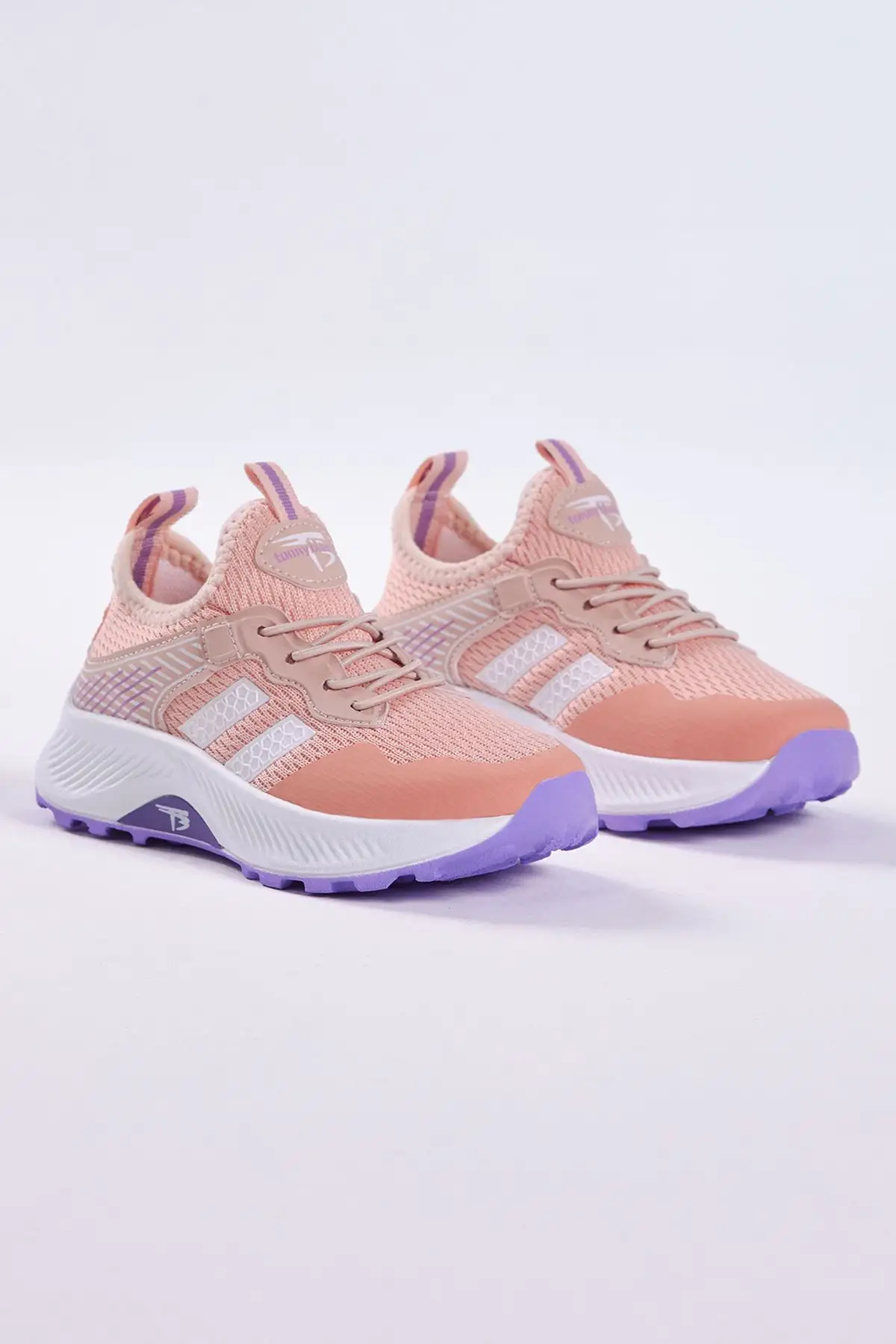 کفش ورزشی توری پارچه ای تنفسی راحت بچه یونیسکس پودری یاس بنفش - 1583 کفش ورزشی توری پارچه ای تنفسی راحت بچه یونیسکس پودری یاس بنفش - 1583