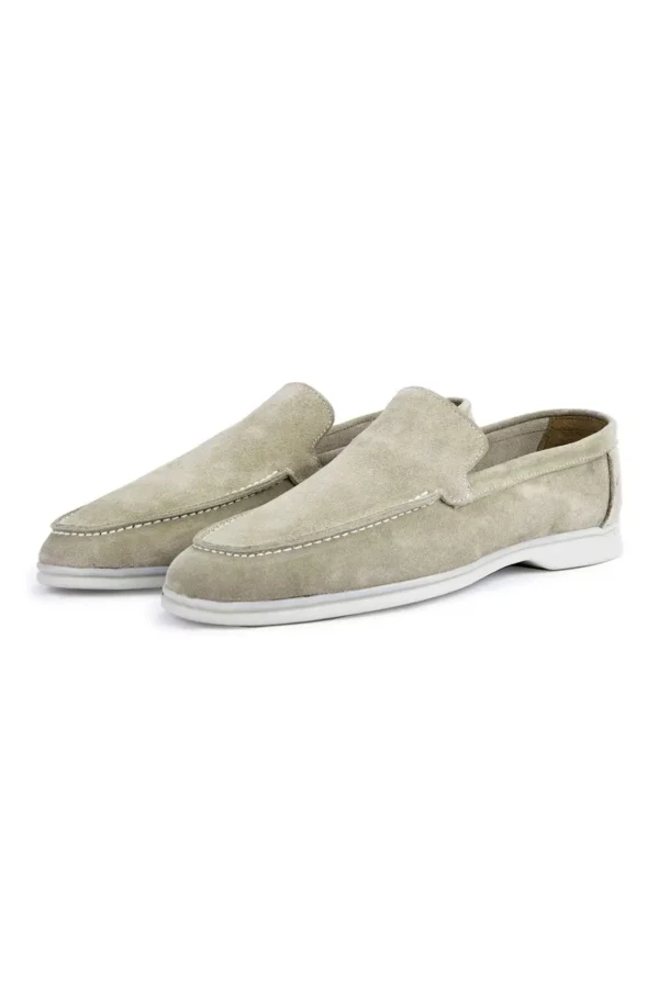 کفش راحتی مردانه چرم طبیعی Facile Seede Leafer Shoes Sand Beige - 1880