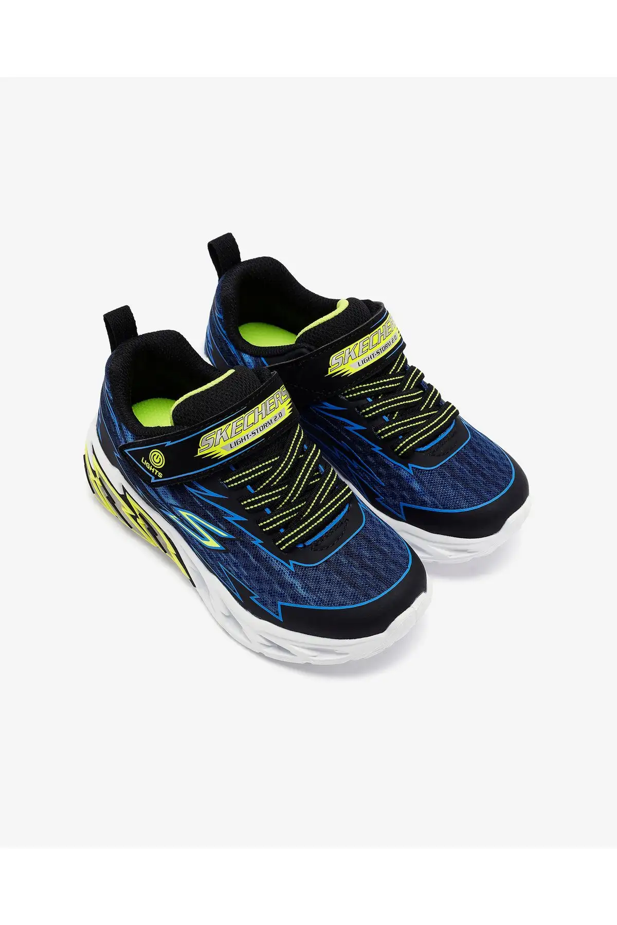Light Storm 2.0 - Bolt-brights Big Boy Black Lighted Sports Shoes 400149l Bkbl - 1472 Light Storm 2.0 - Bolt-brights Big Boy Black Lighted Sports Shoes 400149l Bkbl - 1472
