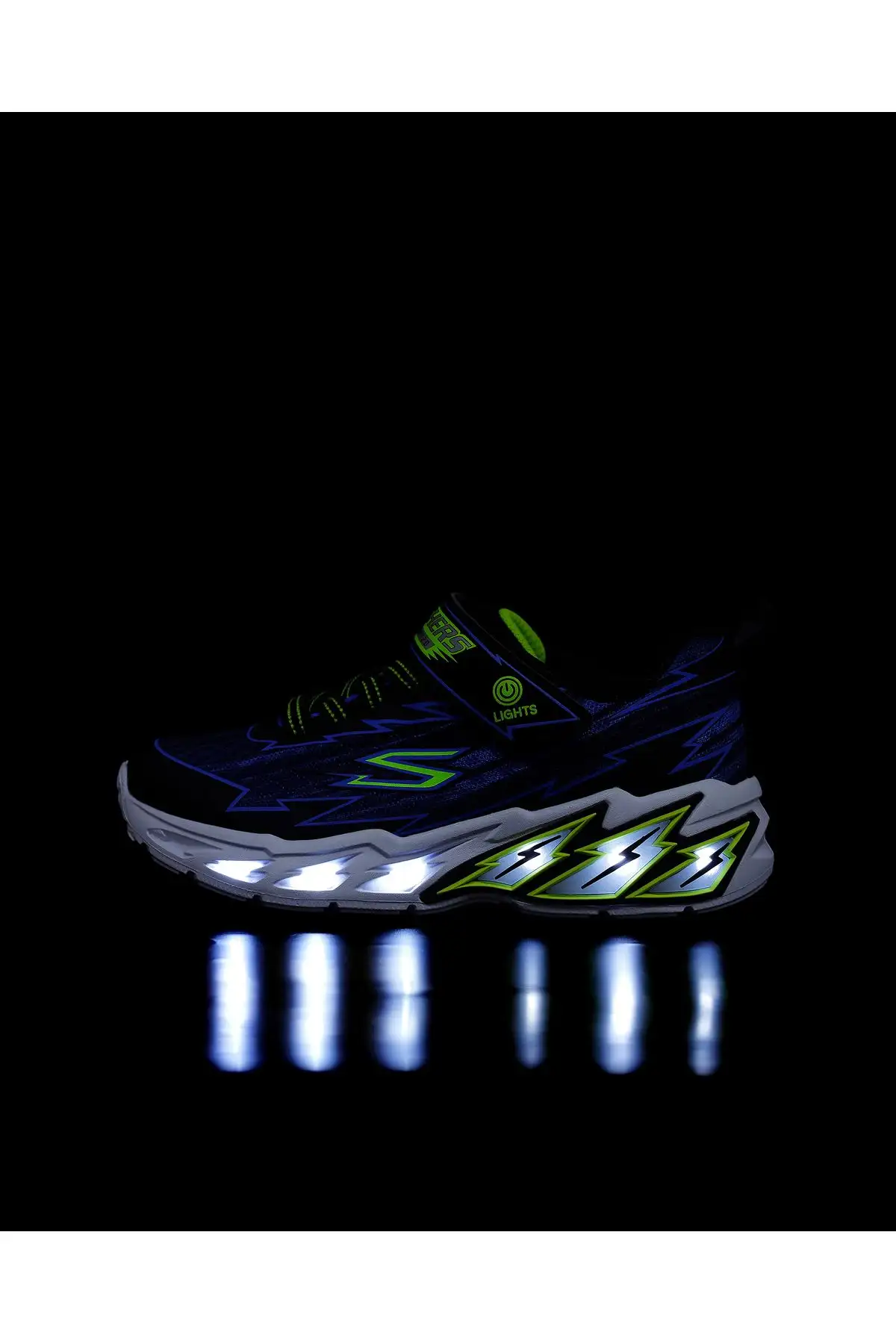 Light Storm 2.0 - Bolt-brights Big Boy Black Lighted Sports Shoes 400149l Bkbl - 1472 Light Storm 2.0 - Bolt-brights Big Boy Black Lighted Sports Shoes 400149l Bkbl - 1472