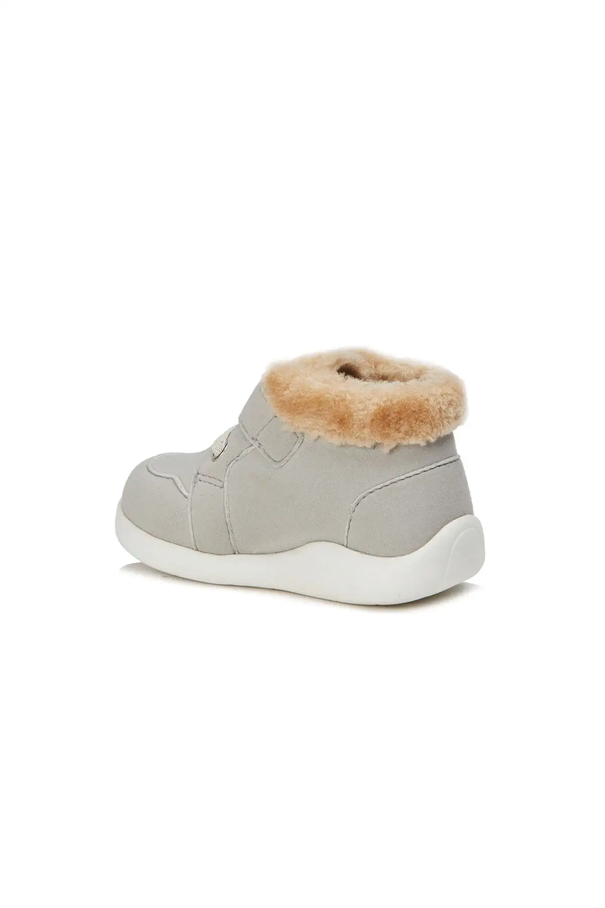 Tinky Furry Unisex First Step Grey Daily Shoes - 2777 Tinky Furry Unisex First Step Grey Daily Shoes - 2777