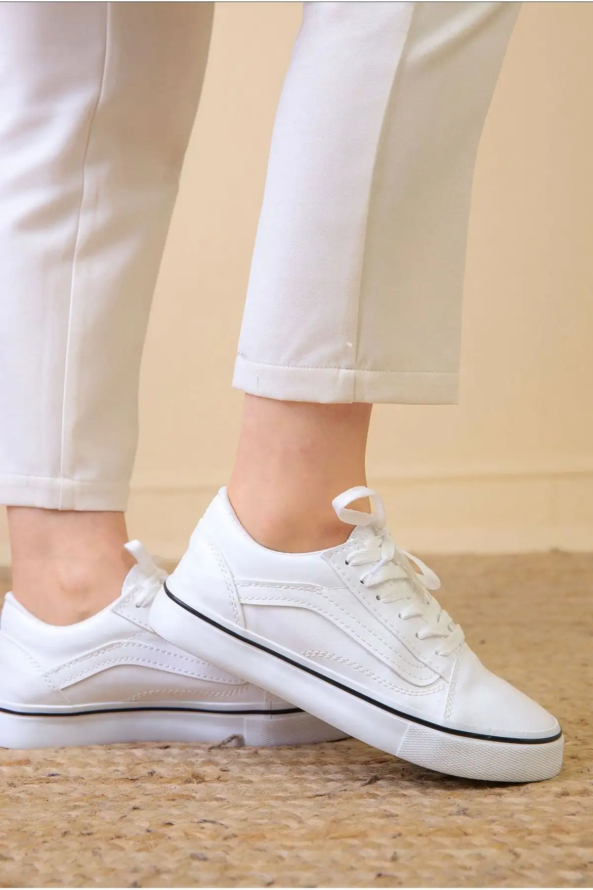 کفش سفید کلاسیک Unisex - 2552 کفش سفید کلاسیک Unisex - 2552