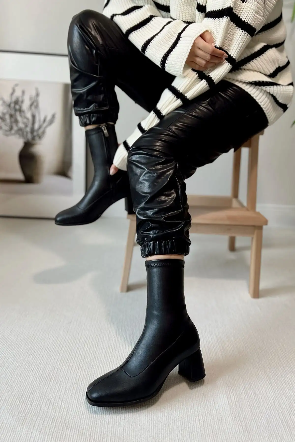 Harmony Stretch Stretch مچ دست متوسط پاشنه پا با زیپ بغل زنان BOT BOOTIE - 2917 Harmony Stretch Stretch مچ دست متوسط پاشنه پا با زیپ بغل زنان BOT BOOTIE - 2917