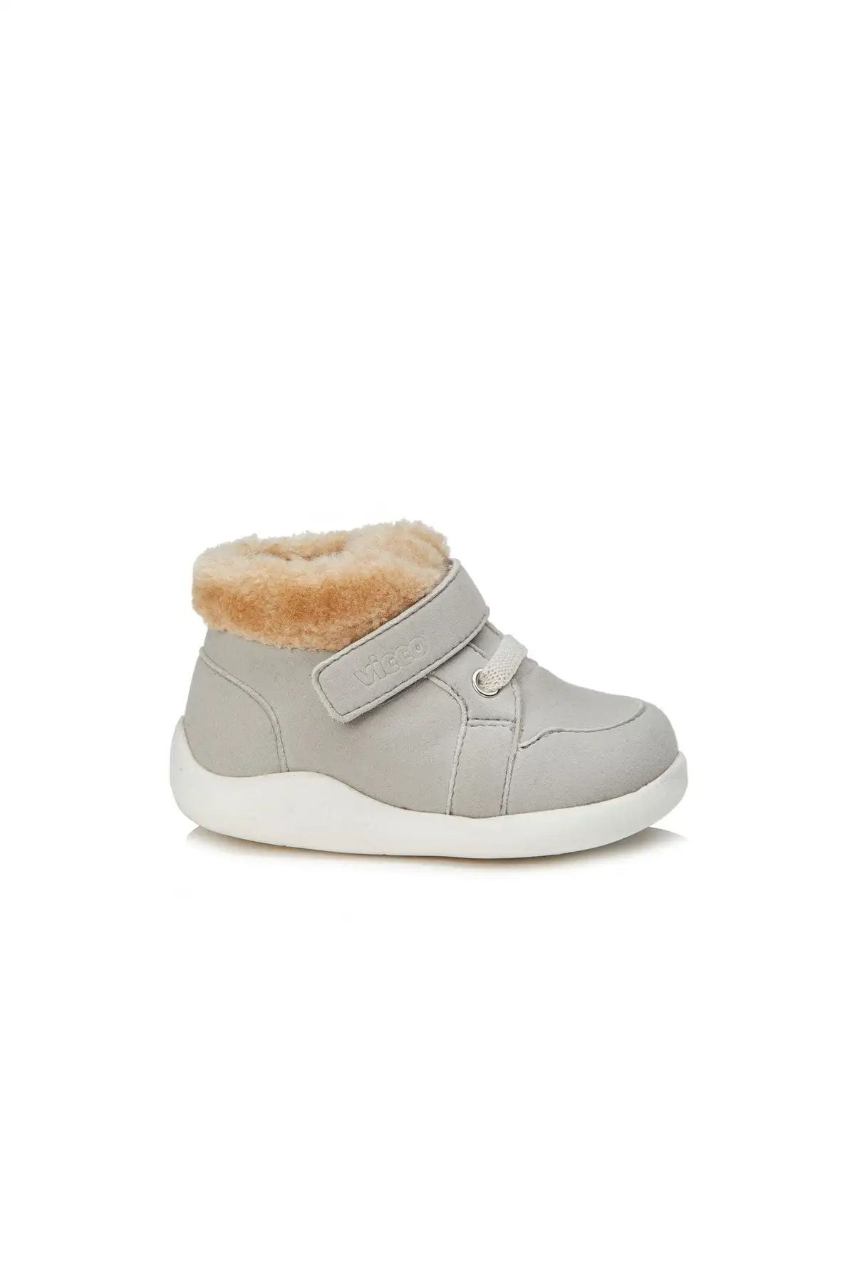 Tinky Furry Unisex First Step Grey Daily Shoes - 2777 Tinky Furry Unisex First Step Grey Daily Shoes - 2777