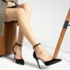 STILETTO SATIN SATIN SATIN THEELED THEEL THELED با باند مچ دست - 2495
