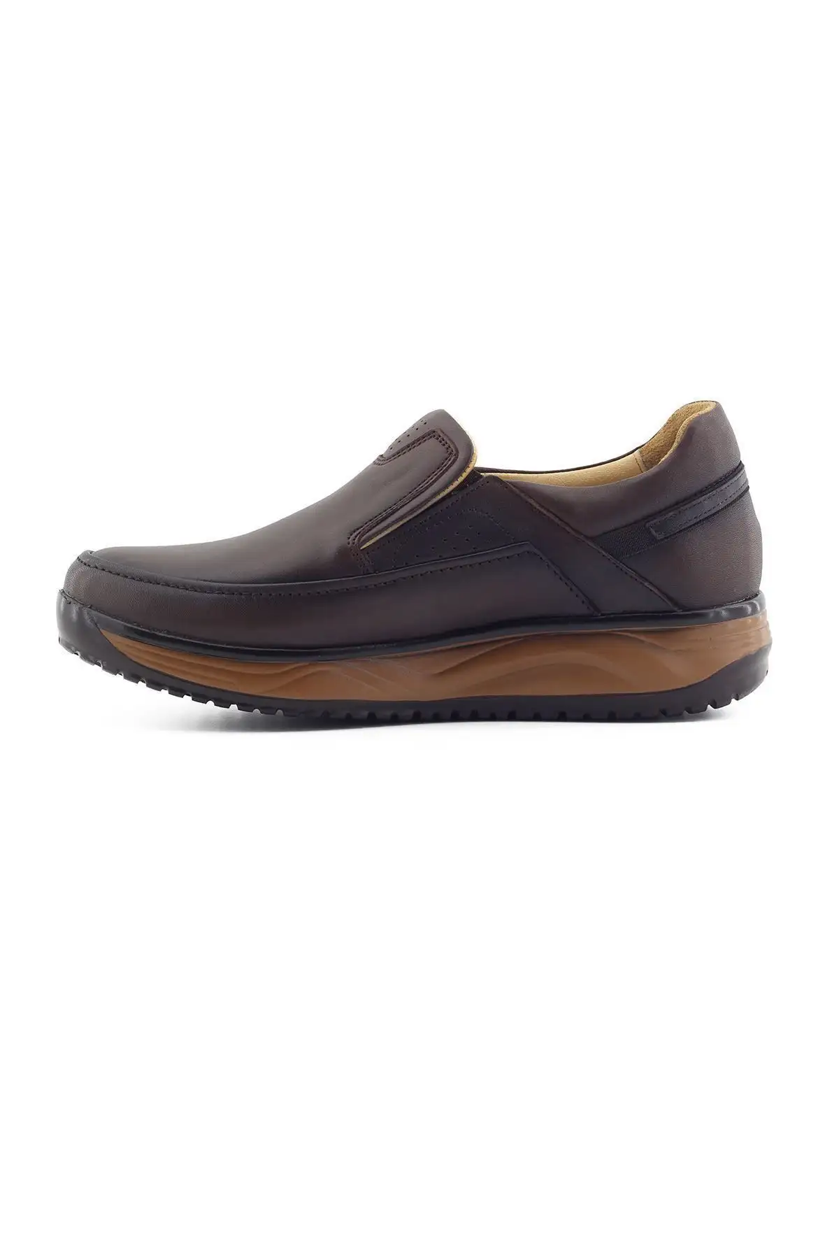 کفش های پیاده روی روزانه چرم مردانه - قهوه 1850 - 2894 کفش های پیاده روی روزانه چرم مردانه - قهوه 1850 - 2894