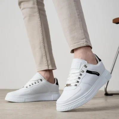 رنگ سفید سیاه و سفید کفش کفش ورزشی - 2680