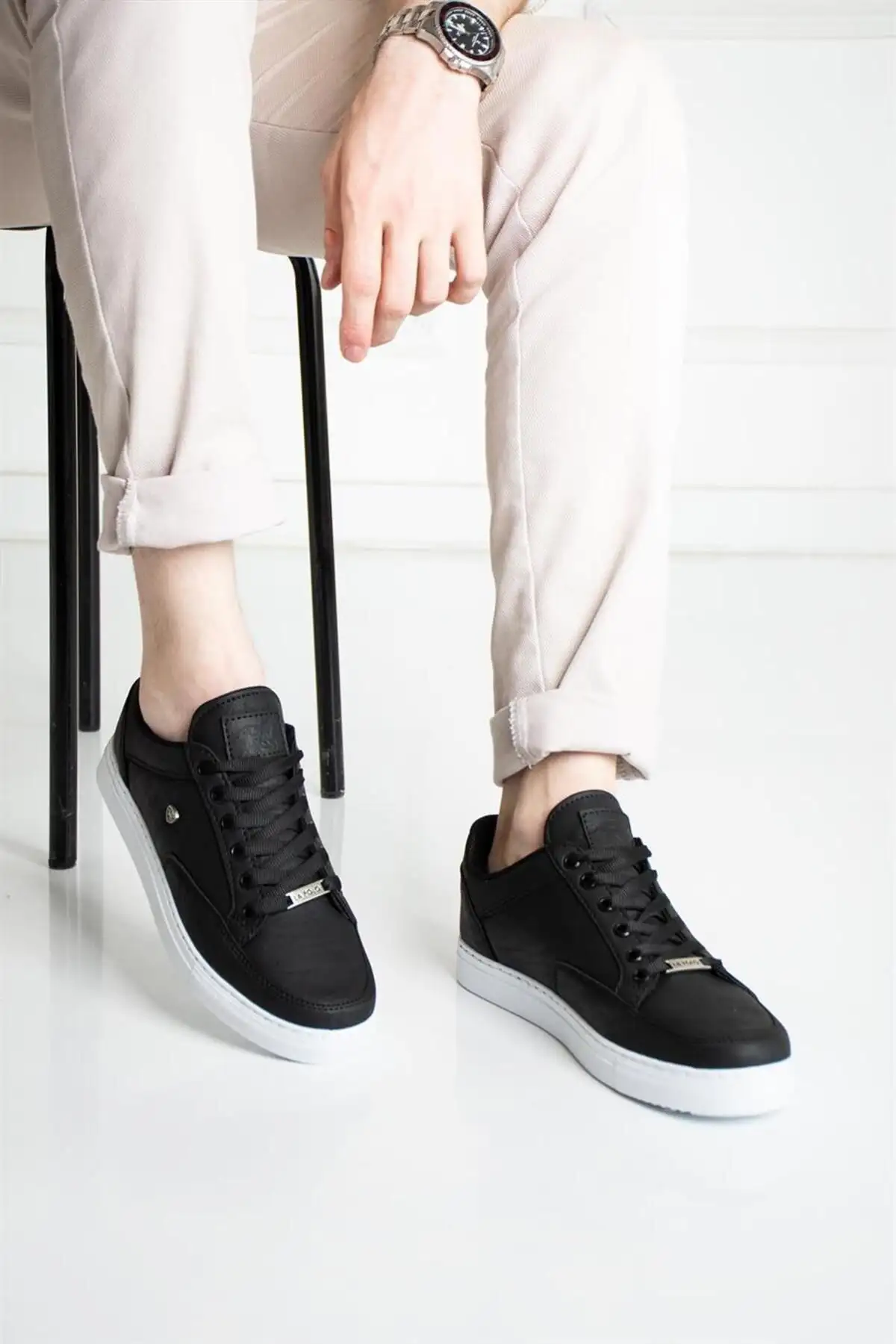 قالب راحت مردانه سیاه و سفید روزانه - 2888 قالب راحت مردانه سیاه و سفید روزانه - 2888