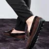 کفش های روزانه مردانه چرمی کلور ، کفش های لوفر ، کفش های سبک ، Süet Loafer - 2890
