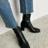 پاشنه های متوسط ​​کشش زنانه Bot Black - 2929