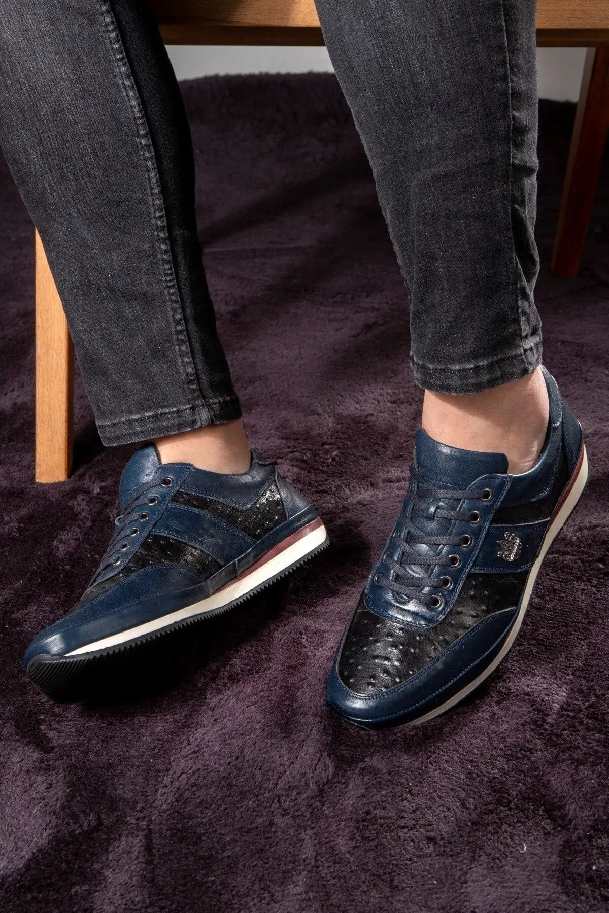 کفش شتر مرغ کفش روزانه مردانه چرمی ، کفش های گاه به گاه ، کفش چرمی 100 ٪ - 2887 کفش شتر مرغ کفش روزانه مردانه چرمی ، کفش های گاه به گاه ، کفش چرمی 100 ٪ - 2887