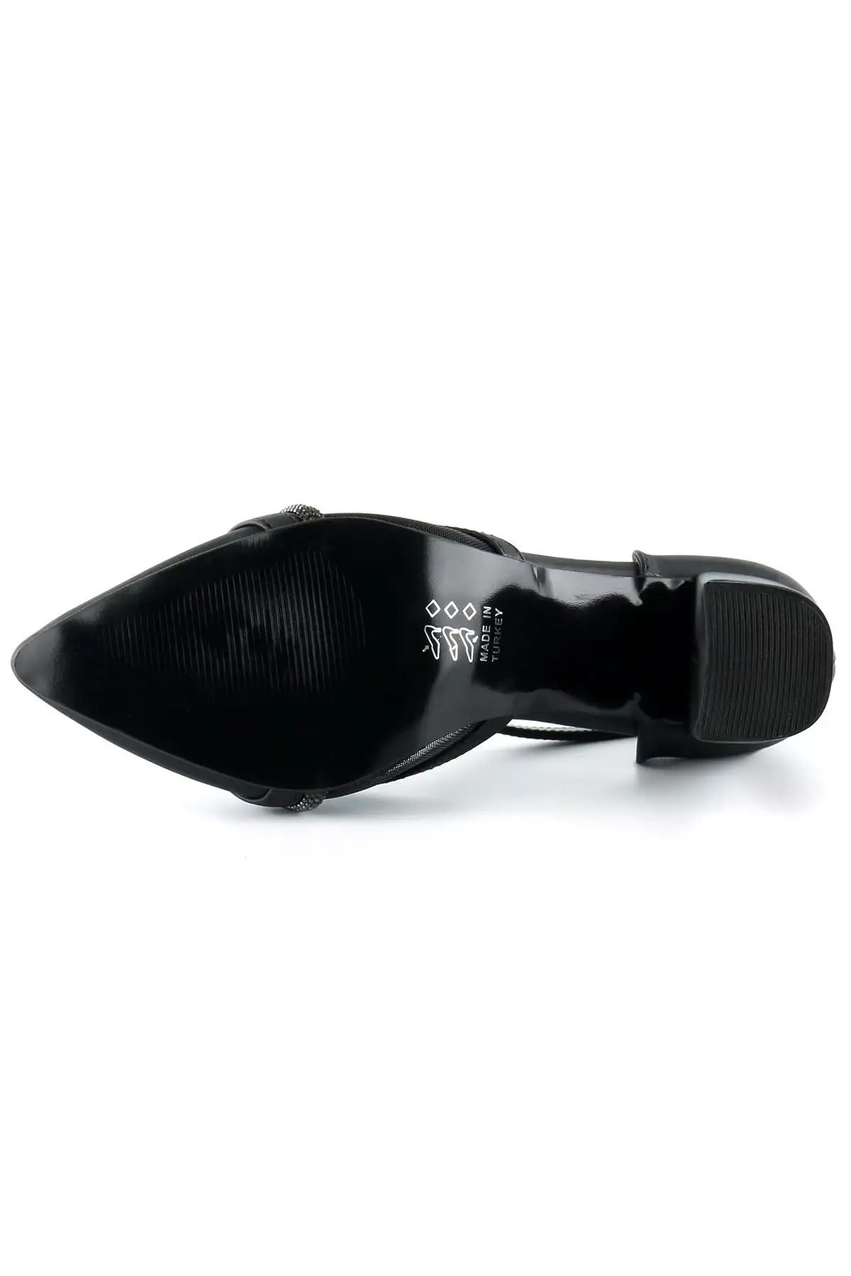 مولی سیاه ساتن سیاه کفش پاشنه دار ضخیم 7 سانتی متر. - 2501 مولی سیاه ساتن سیاه کفش پاشنه دار ضخیم 7 سانتی متر. - 2501