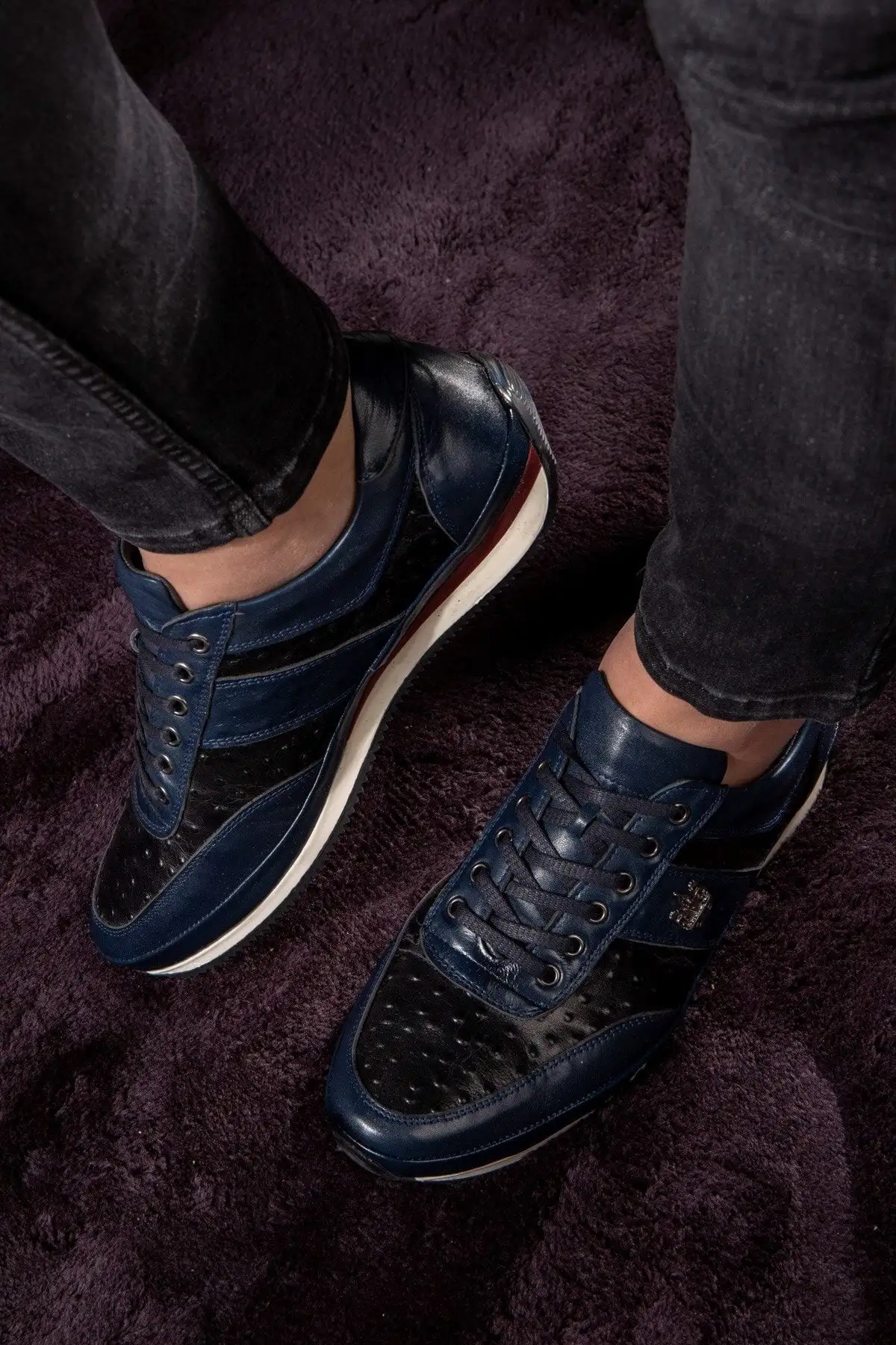 کفش شتر مرغ کفش روزانه مردانه چرمی ، کفش های گاه به گاه ، کفش چرمی 100 ٪ - 2887 کفش شتر مرغ کفش روزانه مردانه چرمی ، کفش های گاه به گاه ، کفش چرمی 100 ٪ - 2887