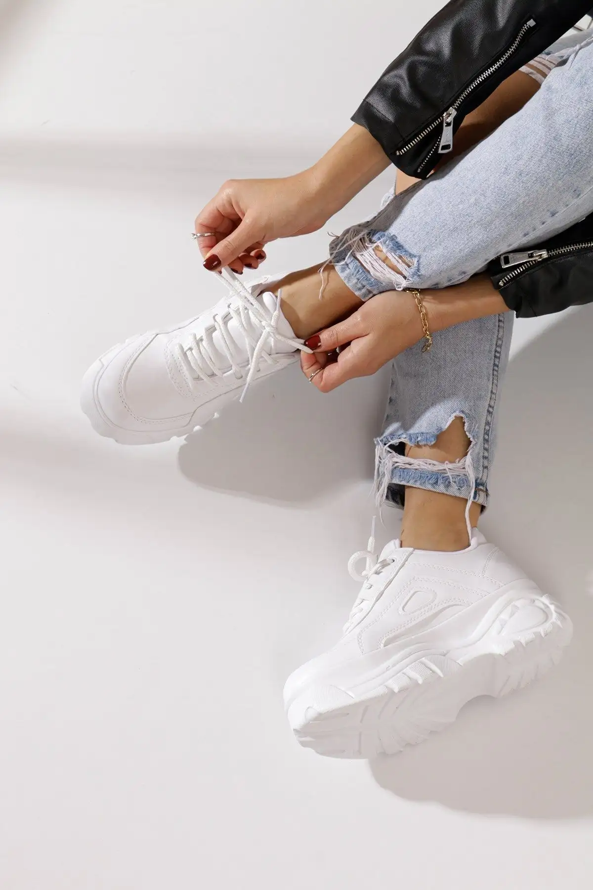 کفش های ورزشی روزانه زنان فاقد نور سبک سبک Snnerer 001 - 2589 کفش های ورزشی روزانه زنان فاقد نور سبک سبک Snnerer 001 - 2589