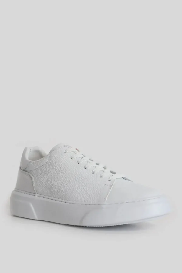 کفش کفش ورزشی چرمی Tommy Men White - 2570