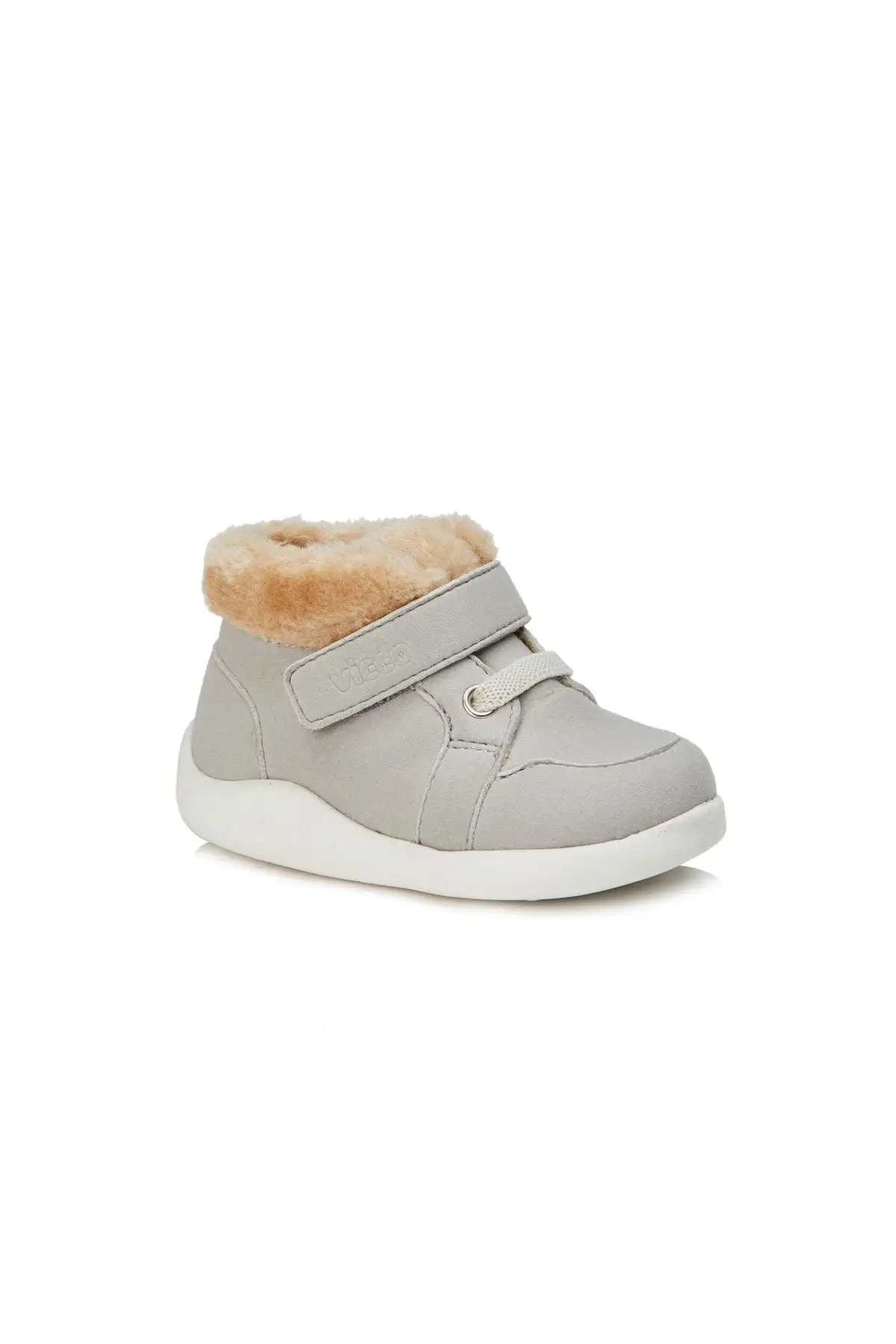 Tinky Furry Unisex First Step Grey Daily Shoes - 2777 Tinky Furry Unisex First Step Grey Daily Shoes - 2777
