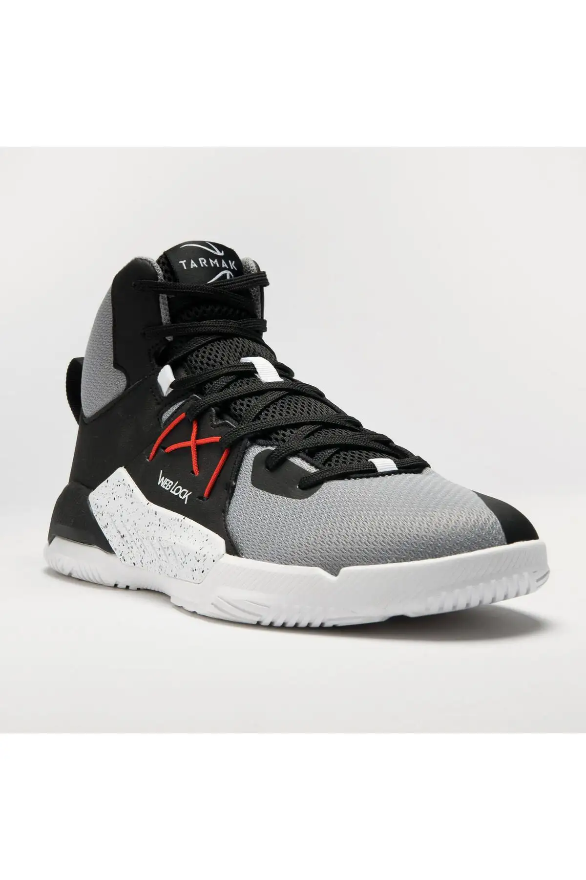 کفش بسکتبال بزرگسالان - خاکستری/سیاه - محافظت از 120 - 2965 کفش بسکتبال بزرگسالان - خاکستری/سیاه - محافظت از 120 - 2965