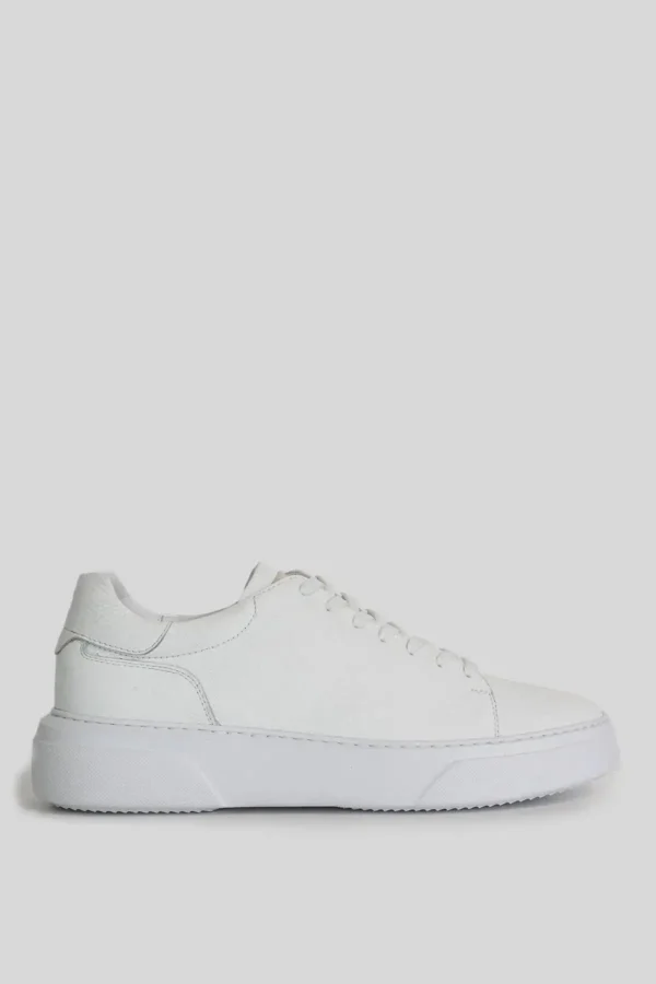 کفش کفش ورزشی چرمی Tommy Men White - 2570
