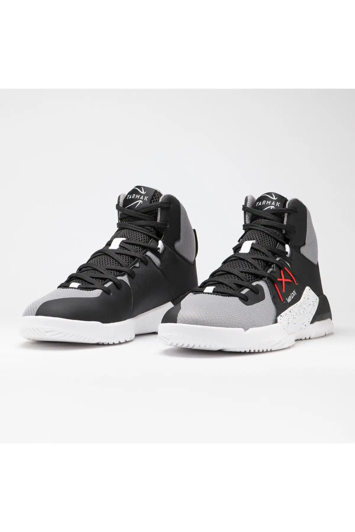 کفش بسکتبال بزرگسالان - خاکستری/سیاه - محافظت از 120 - 2965 کفش بسکتبال بزرگسالان - خاکستری/سیاه - محافظت از 120 - 2965