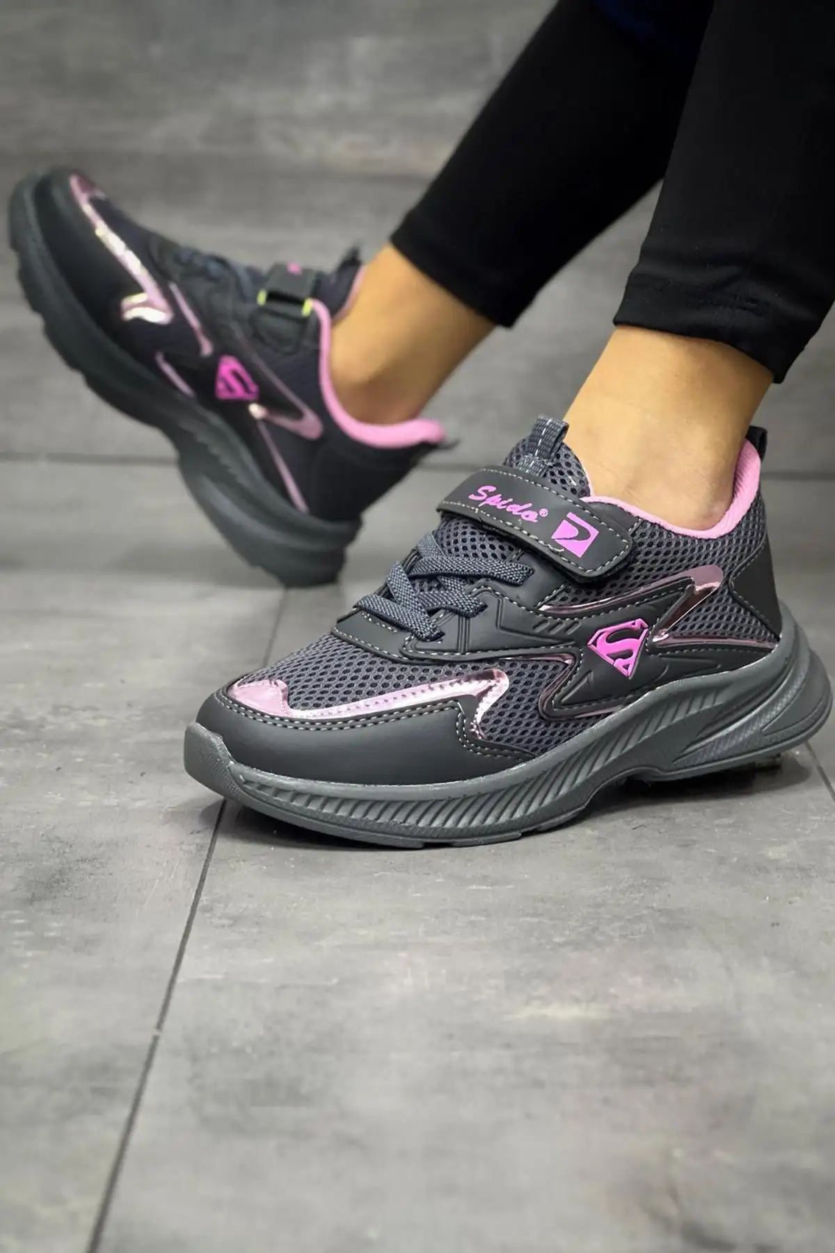 کودکان و نوجوانان توری صورتی سیگار می کشیدند و کفش ورزشی کفش ورزشی Unisex کمی تنفس می کنند - 3066