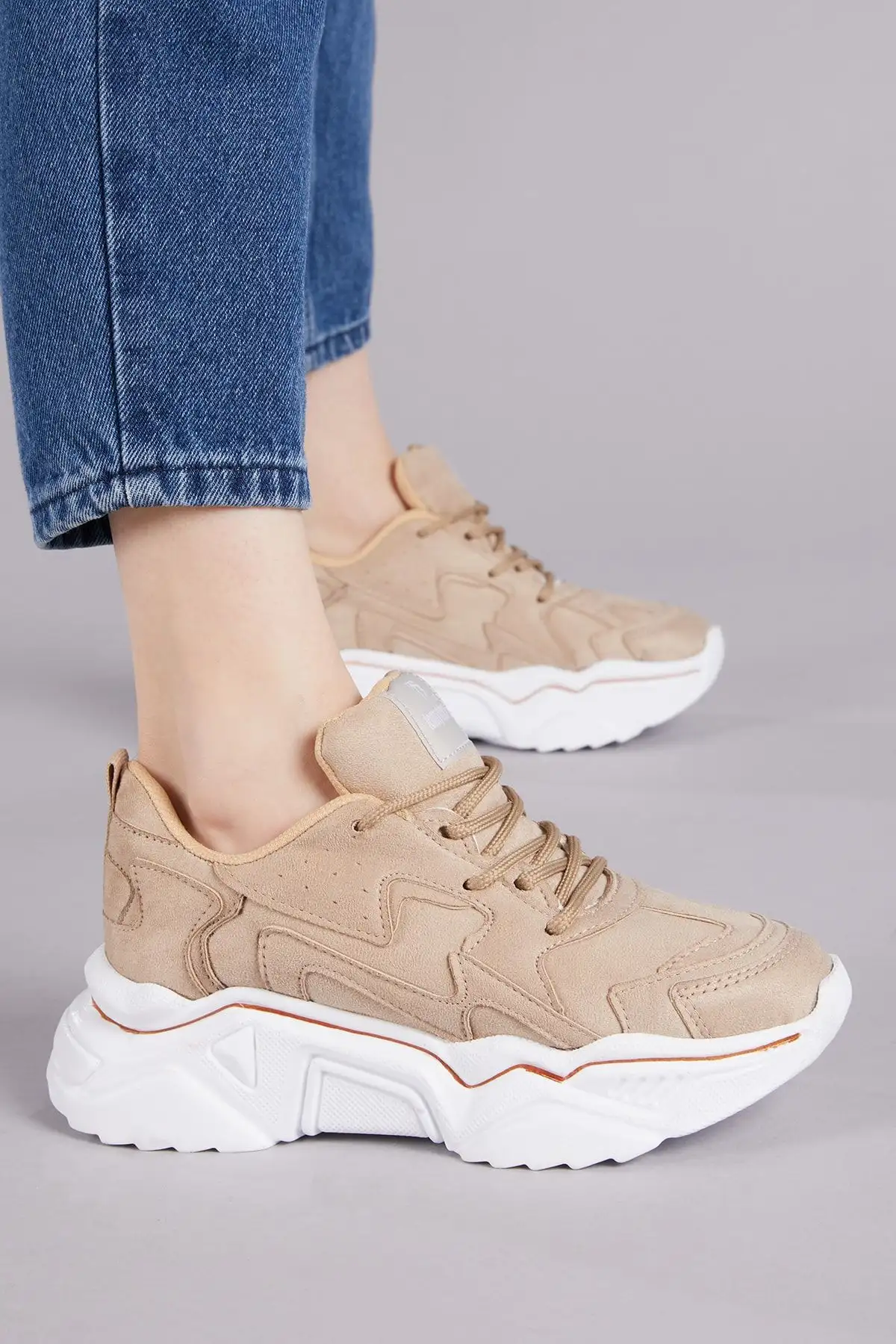 کفش ورزشی زنانه خاکی Dnz - 3182 کفش ورزشی زنانه خاکی Dnz - 3182