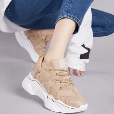 کفش ورزشی زنانه خاکی Dnz - 3182