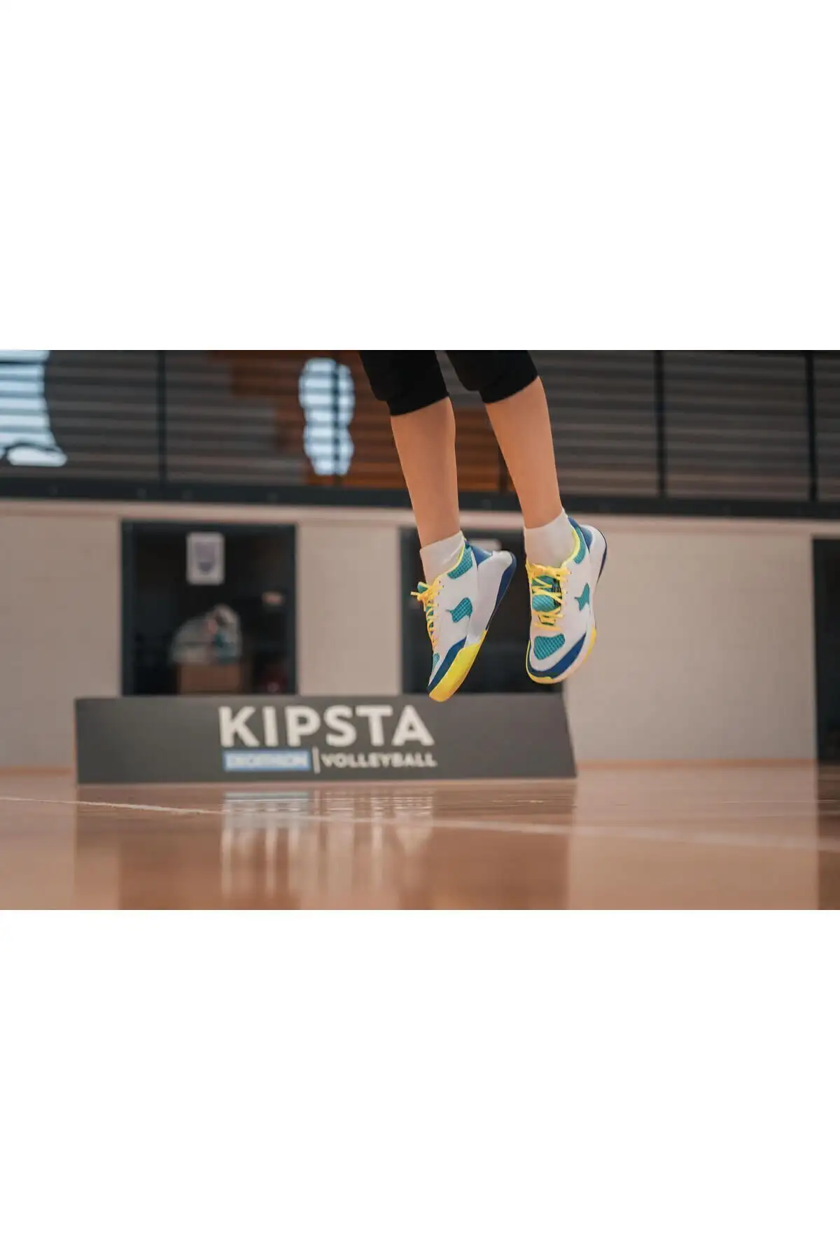 کفش والیبال کودکان ALLSIX - سفید / آبی / سبز - مدل VS100 Comfort - 2793