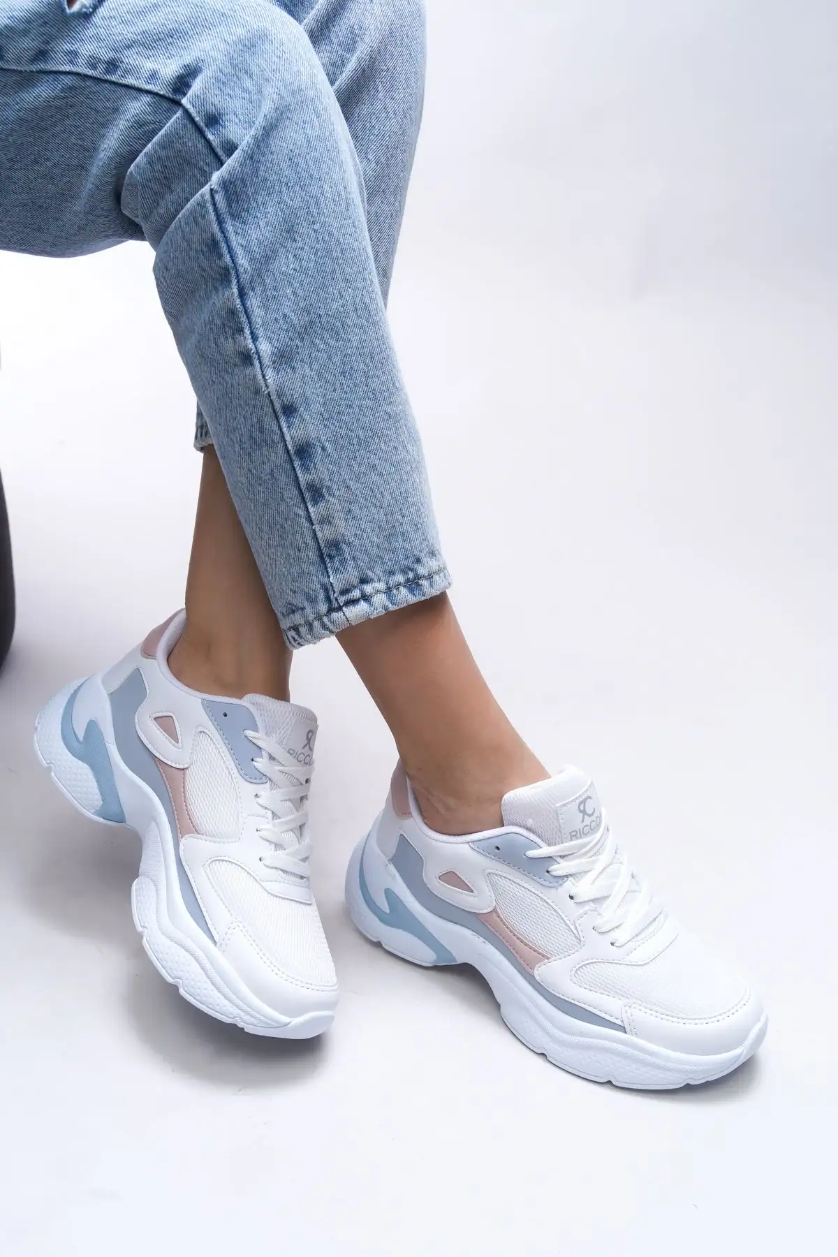 سماور زنانه سفید صورتی آبی - 3192 سماور زنانه سفید صورتی آبی - 3192