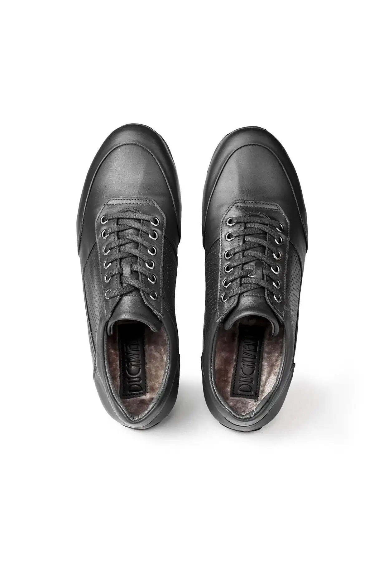 LION POINT LEANINE LEATHINE PLUSH PURUSH MEN کفش روزانه سیاه - 2866 LION POINT LEANINE LEATHINE PLUSH PURUSH MEN کفش روزانه سیاه - 2866