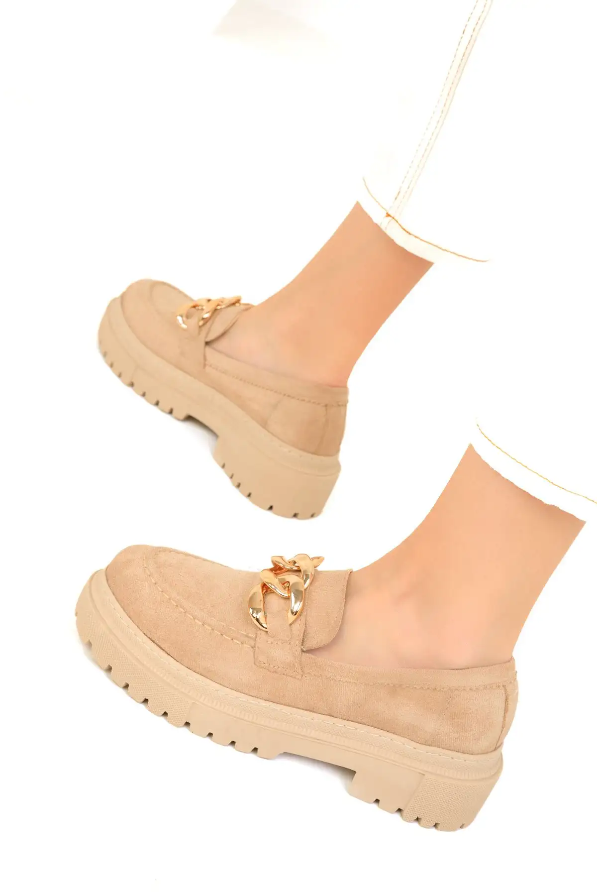 کفش تخت زنانه TEN SUET کفش loafer زنانه 17485 - 3233