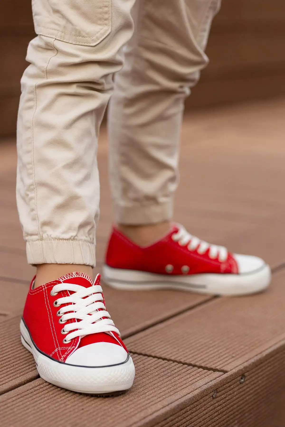 کودک قرمز کتانی قرمز LACCIK روزانه انعطاف پذیر کفش کفش پارچه ای کفپوش مستقیم ارتوپدی - 3068 کودک قرمز کتانی قرمز LACCIK روزانه انعطاف پذیر کفش کفش پارچه ای کفپوش مستقیم ارتوپدی - 3068