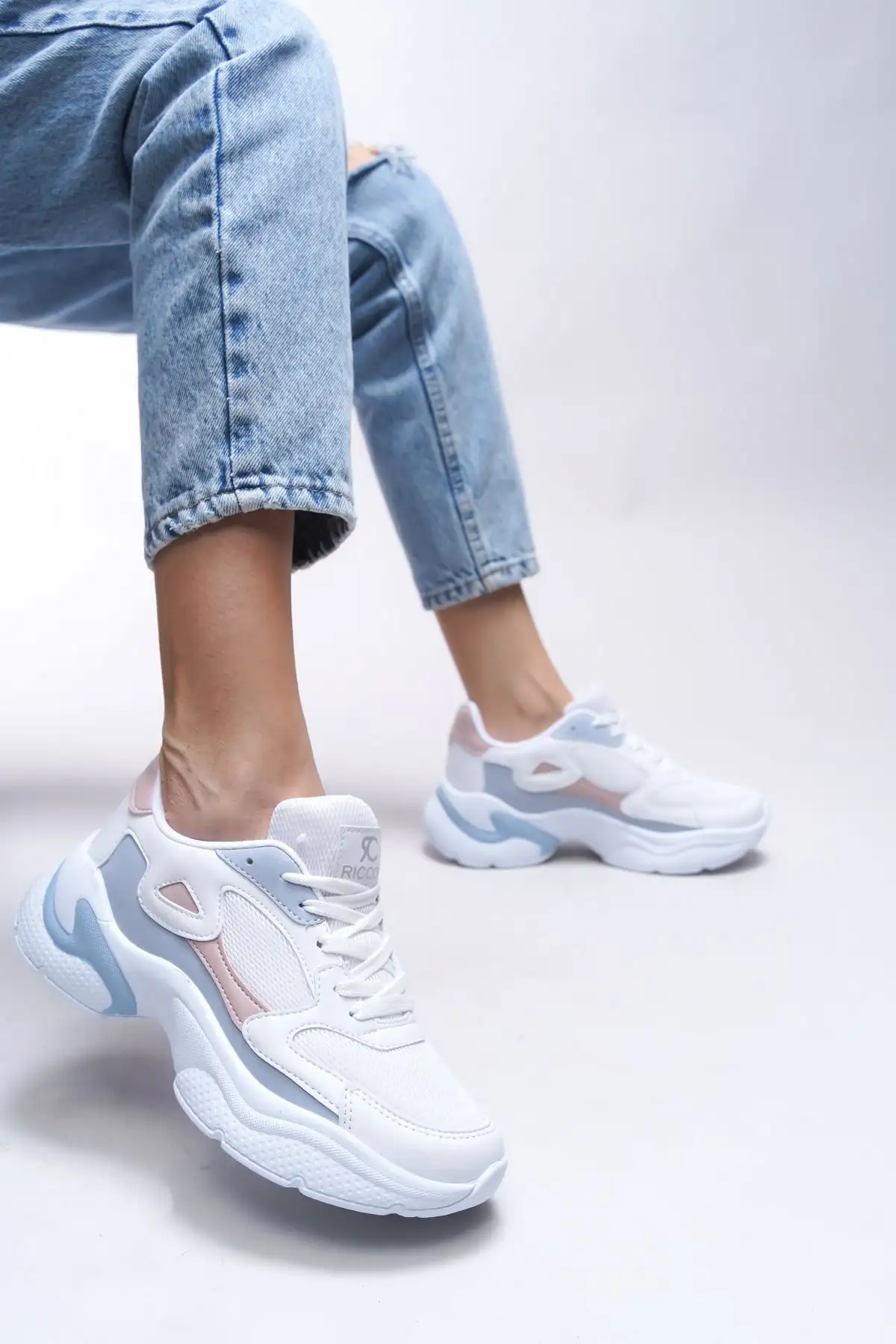 سماور زنانه سفید صورتی آبی - 3192 سماور زنانه سفید صورتی آبی - 3192