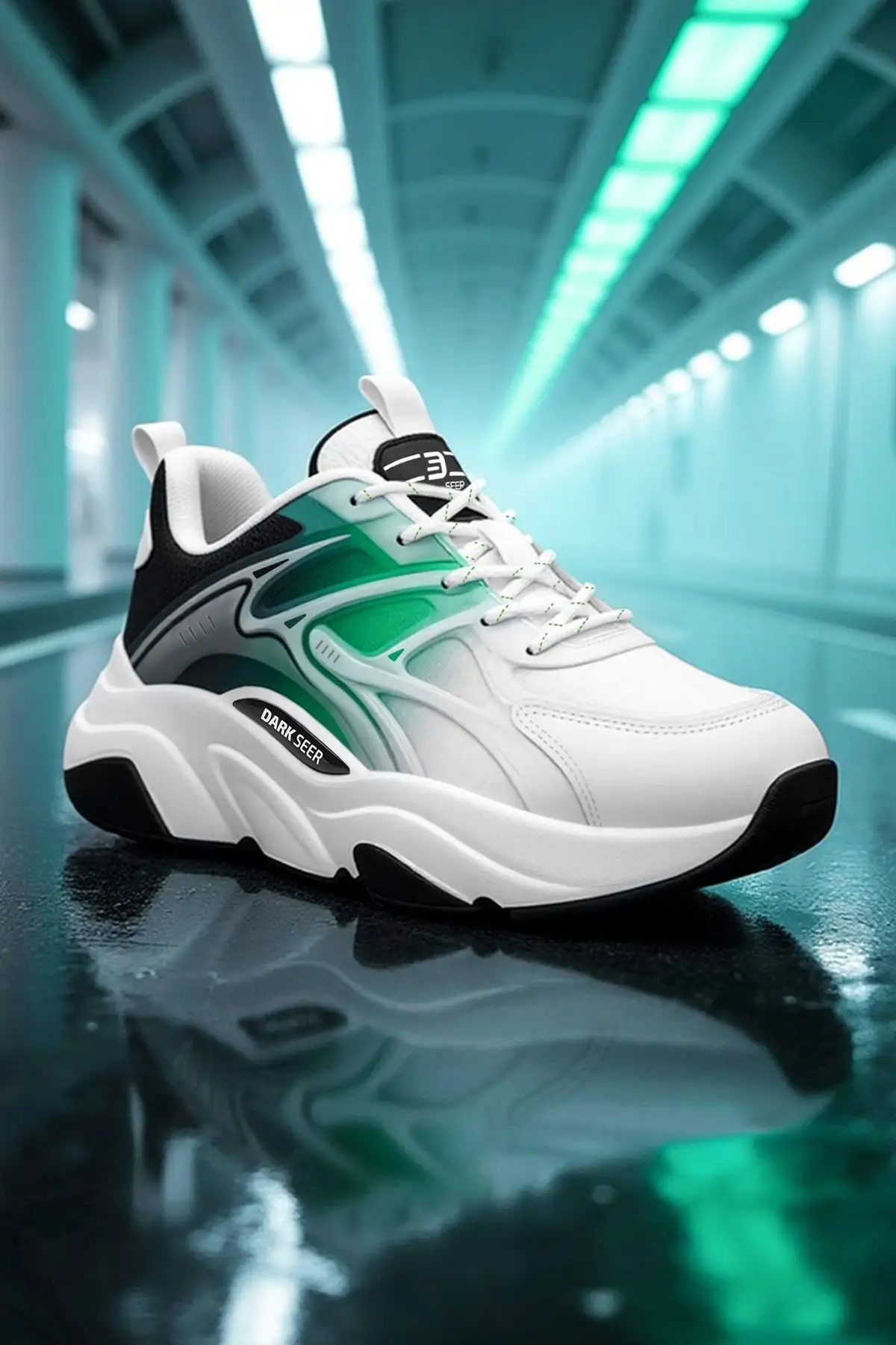 DS Storm White Green Black unisex کفش ورزشی - 3084 DS Storm White Green Black unisex کفش ورزشی - 3084