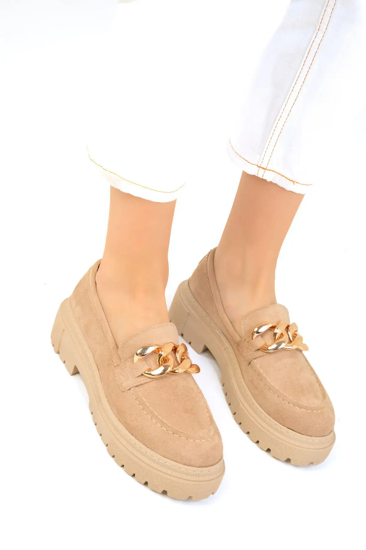 کفش تخت زنانه TEN SUET کفش loafer زنانه 17485 - 3233