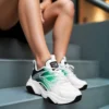 DS Storm White Green Black unisex کفش ورزشی - 3084