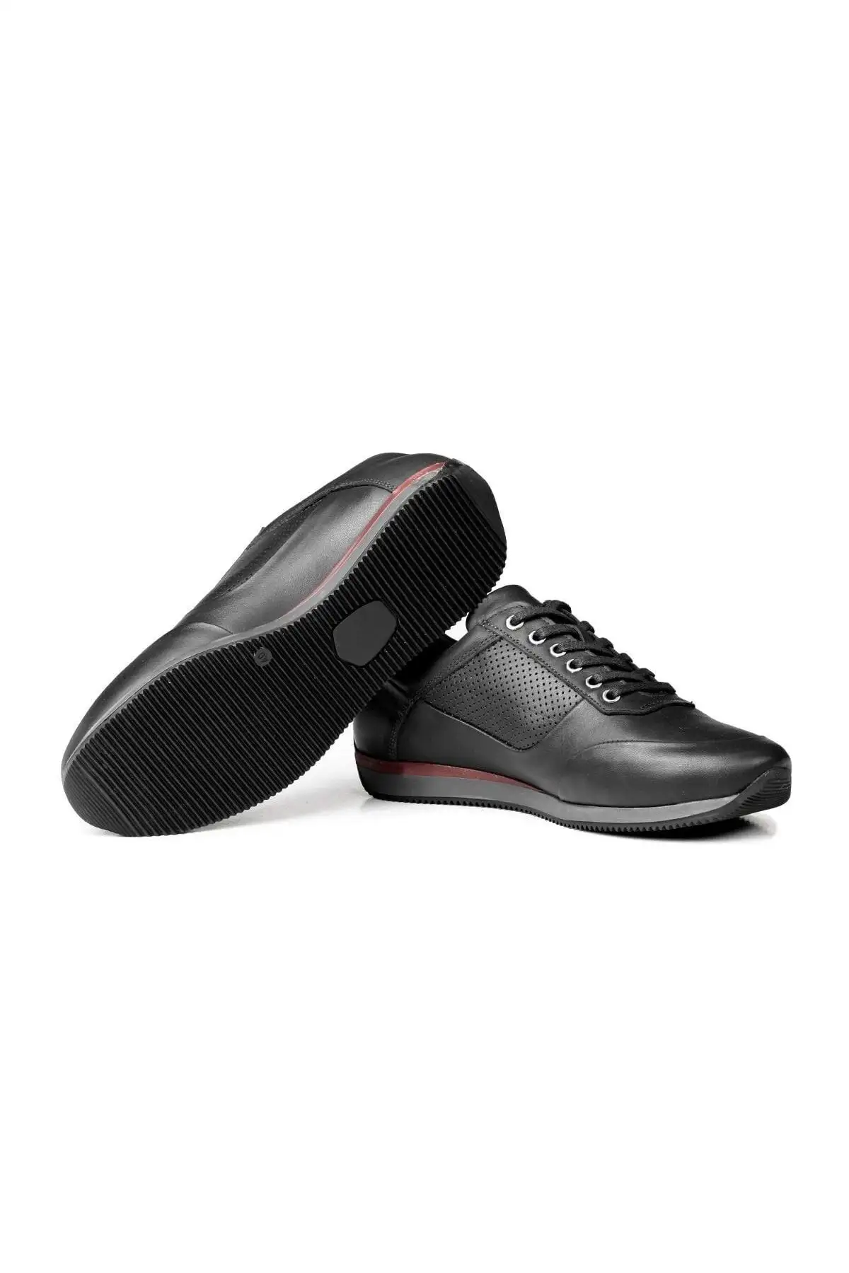 LION POINT LEANINE LEATHINE PLUSH PURUSH MEN کفش روزانه سیاه - 2866 LION POINT LEANINE LEATHINE PLUSH PURUSH MEN کفش روزانه سیاه - 2866