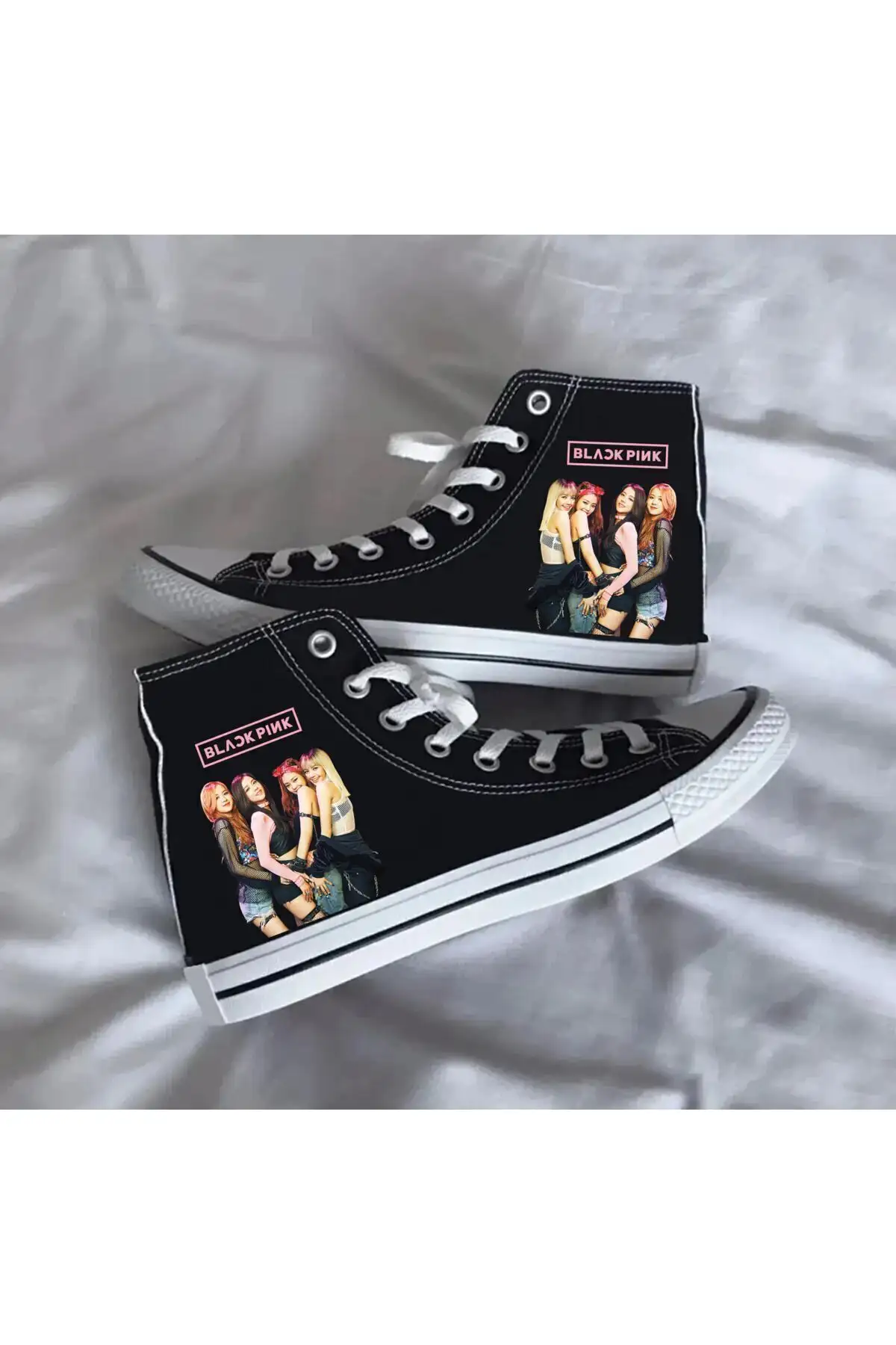 کفش ورزشی مچ دست سیاه چاپی سیاه ، کفش ورزشی Blackpink - 3063 کفش ورزشی مچ دست سیاه چاپی سیاه ، کفش ورزشی Blackpink - 3063