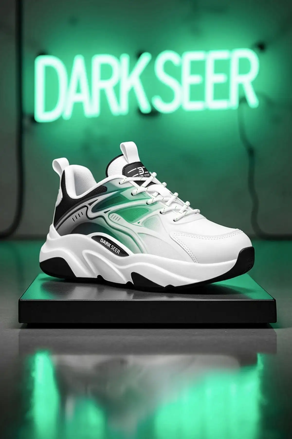 DS Storm White Green Black unisex کفش ورزشی - 3084 DS Storm White Green Black unisex کفش ورزشی - 3084