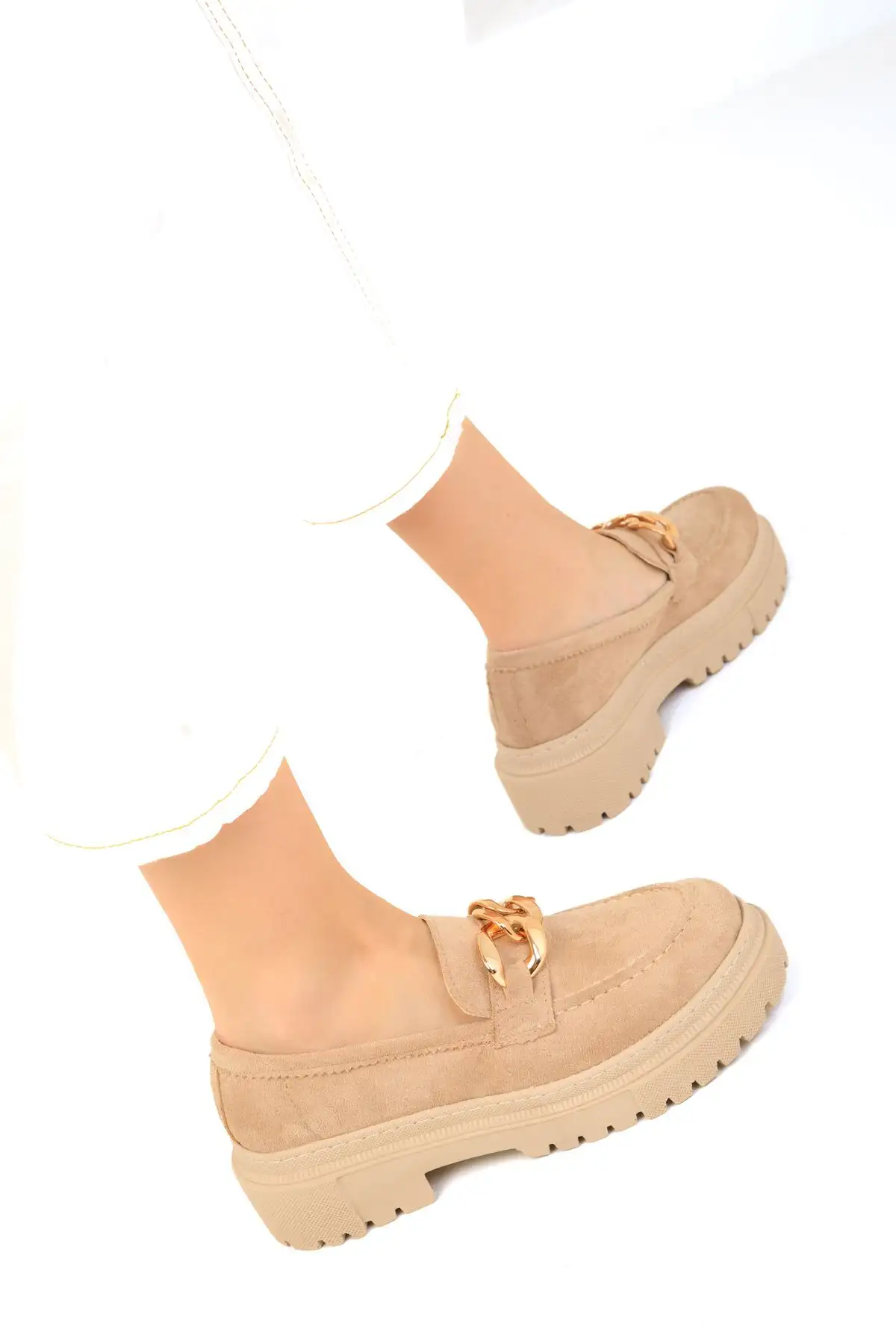 کفش تخت زنانه TEN SUET کفش loafer زنانه 17485 - 3233