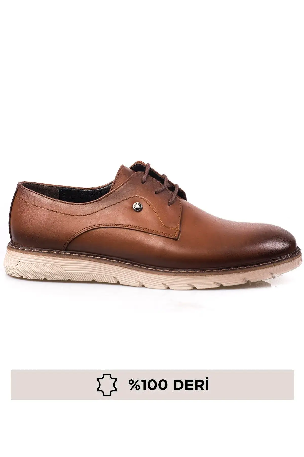 کفش رسمی مردانه کلاسیک با زیره بلند از چرم طبیعی - 4764