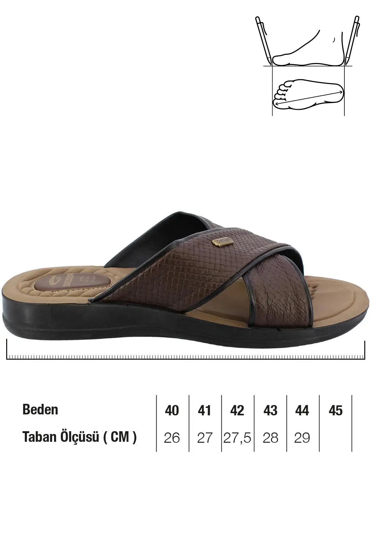 صندل مردانه چرم مصنوعی قهوهای ۱۲۵۹۸ - 3266 صندل مردانه چرم مصنوعی قهوهای ۱۲۵۹۸ - 3266