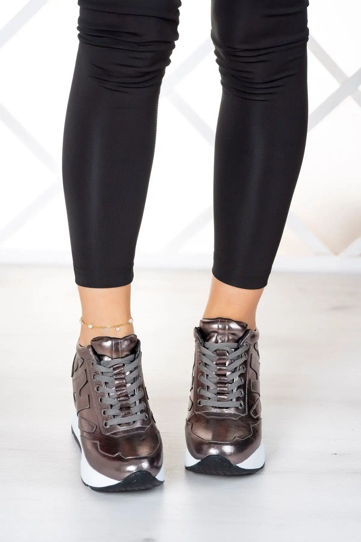 کفش پاشنه بلند زنانه  ورزشی مخفی با پاشنه مخفی ماریای جیری وگان - 4366 کفش پاشنه بلند زنانه ورزشی مخفی با پاشنه مخفی ماریای جیری وگان - 4366