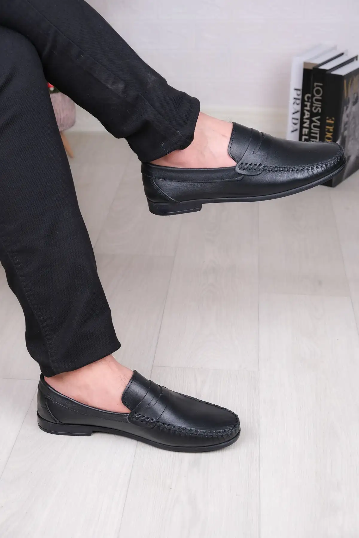 کفش رسمی مردانه کفش لوفر مردانه کلاسیک نرم از چرم طبیعی - 3903