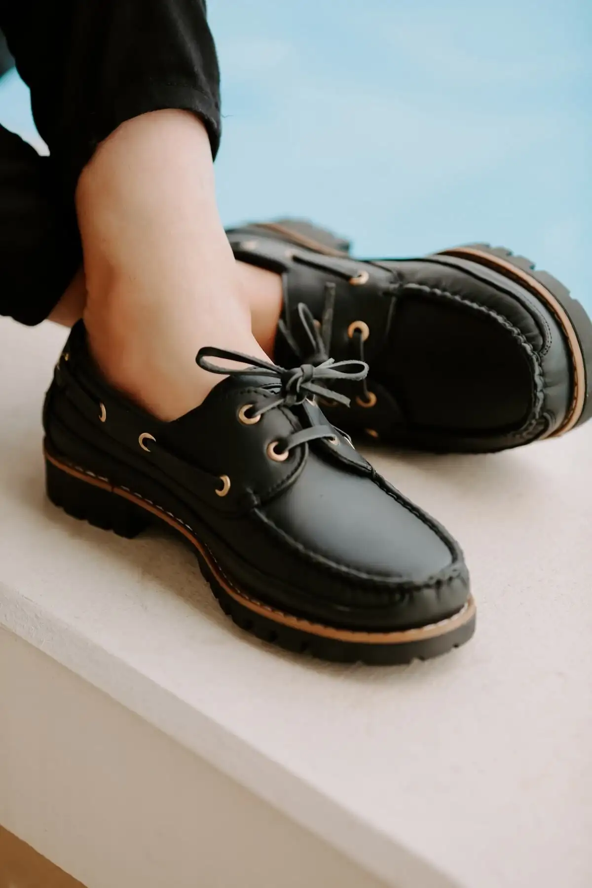 کفش روزمره مردانه چرم طبیعی با کفی ضخیم به سبک دکستر - 4794