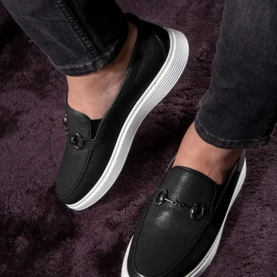 سایز بزرگ مردانه کفش روزمره مردانه چرم اصل انکر، کفش لوفر، کفش سبک، کفش تابستانی - 3497