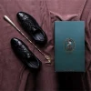 سایز بزرگ مردانه کفش روزمره مردانه مارولوس از جنس چرم طبیعی - رنگ مشکی - 3525
