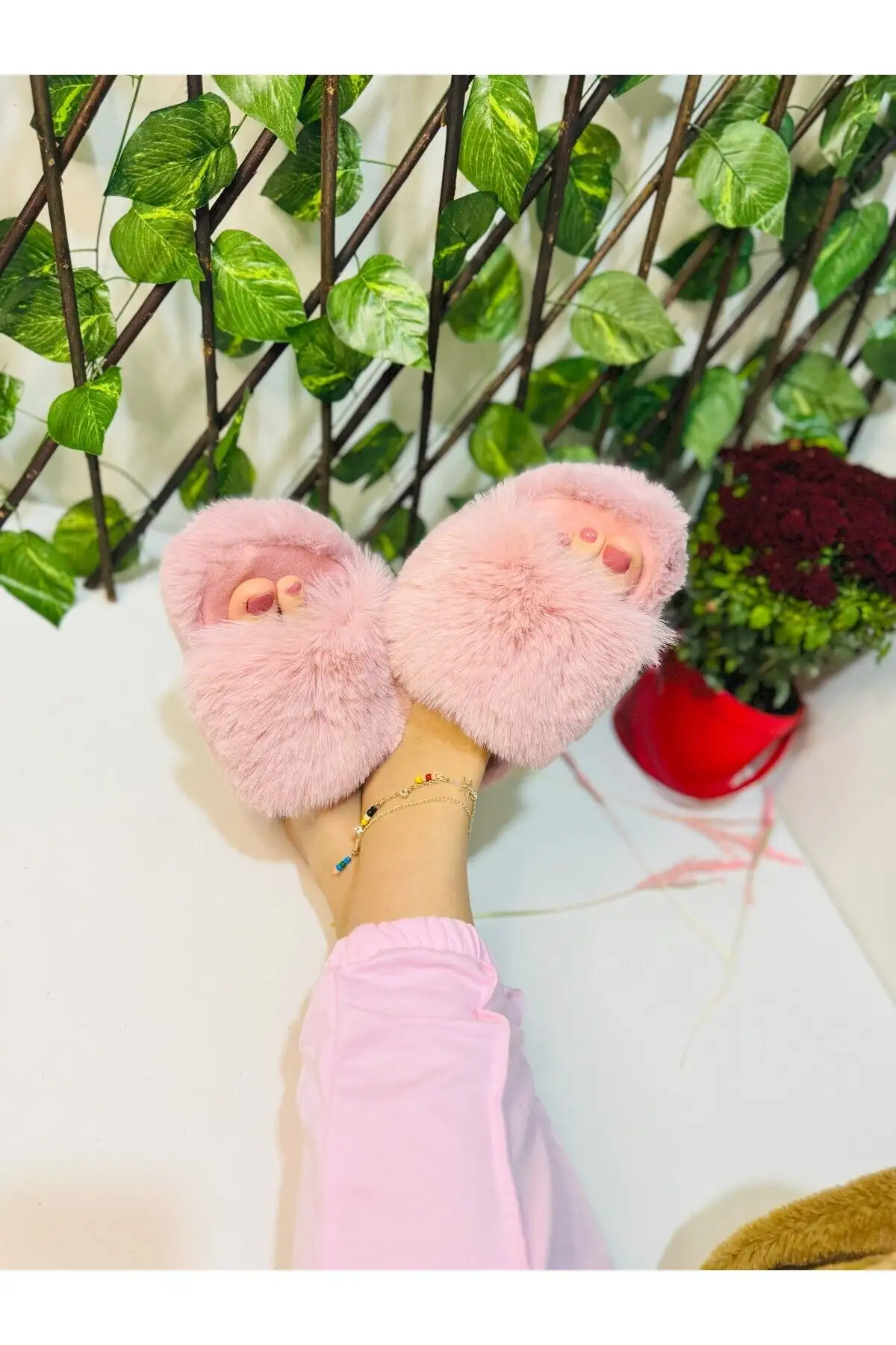 کفش راحتی خانه دمپایی خانگی پشمالو بیصدا - 3983 کفش راحتی خانه دمپایی خانگی پشمالو بیصدا - 3983