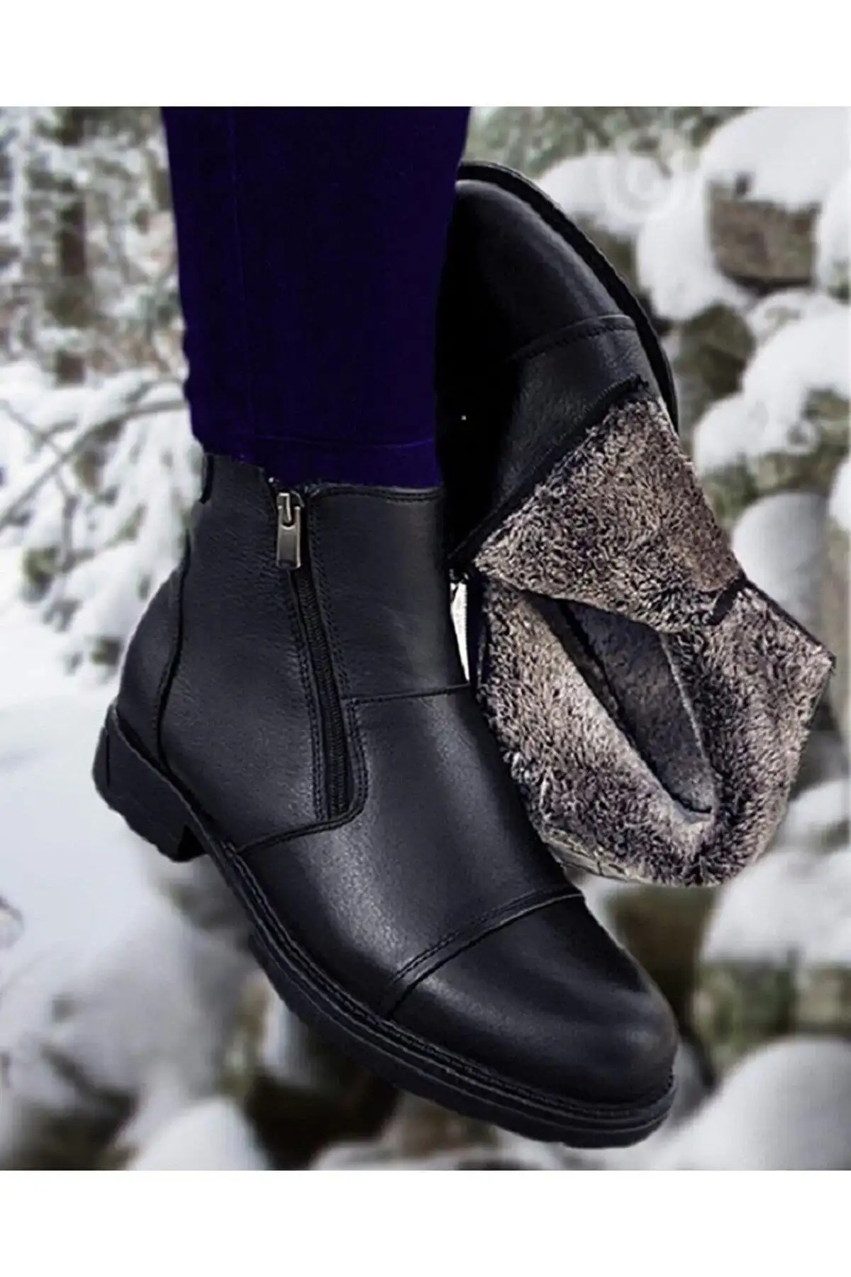 کفش رسمی مردانه 1645 بوت مردانه زمستانی با داخل پشمی - 3909 کفش رسمی مردانه 1645 بوت مردانه زمستانی با داخل پشمی - 3909